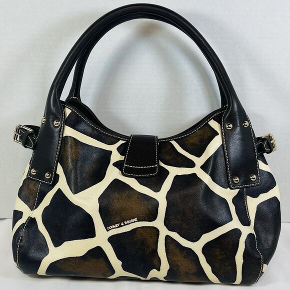 Vintage Dooney & Bourke Medium Logo Lock Stachel Purse Handbag GI358 Giraffe - Picture 5 of 16